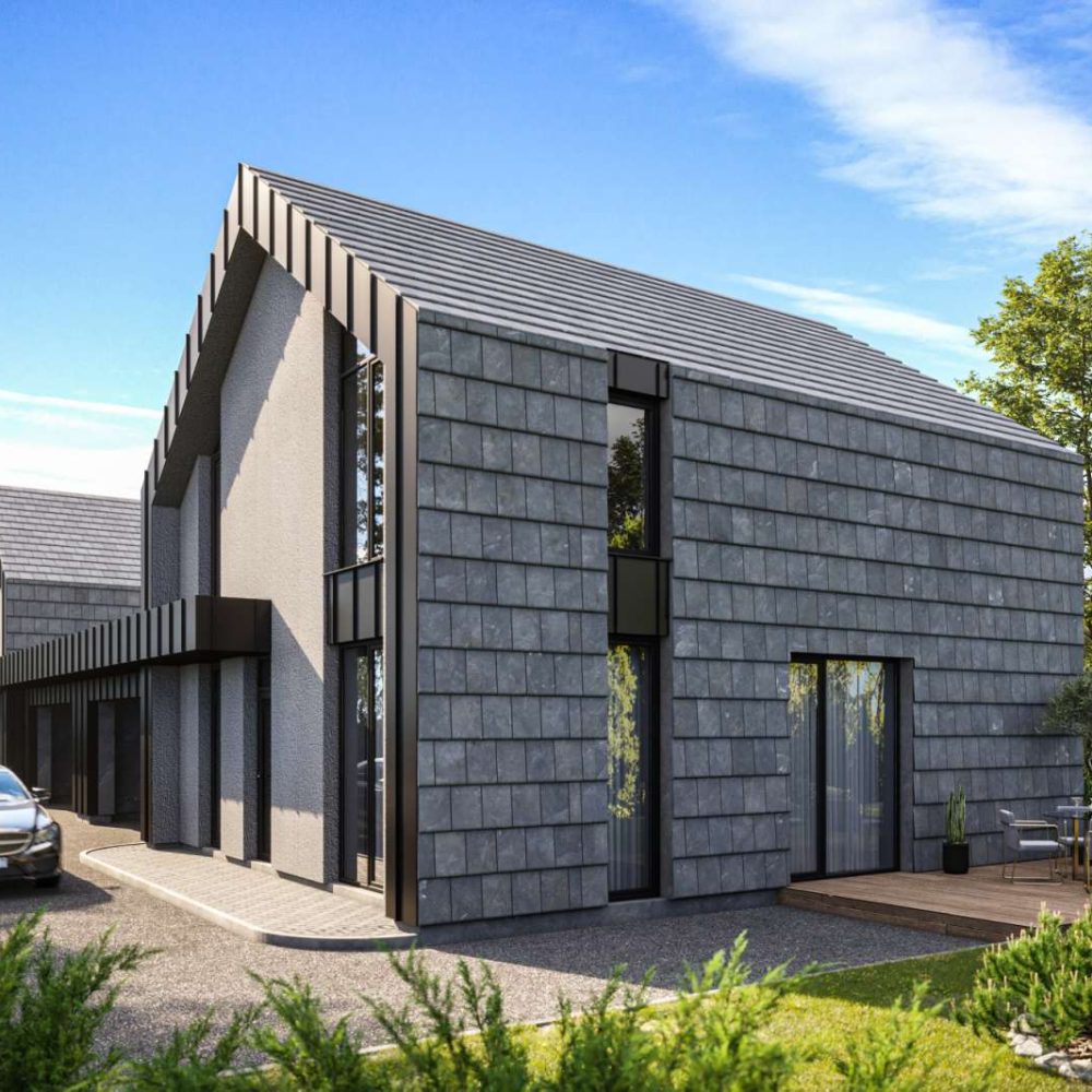 DU DVIBUČIAI GYVENAMIEJI NAMAI